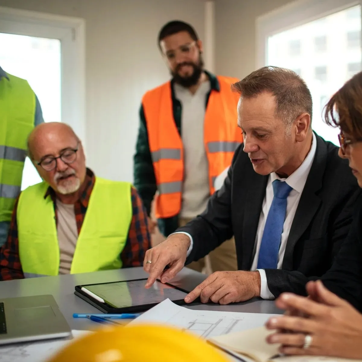 Finance and operations leaders reviewing a business case