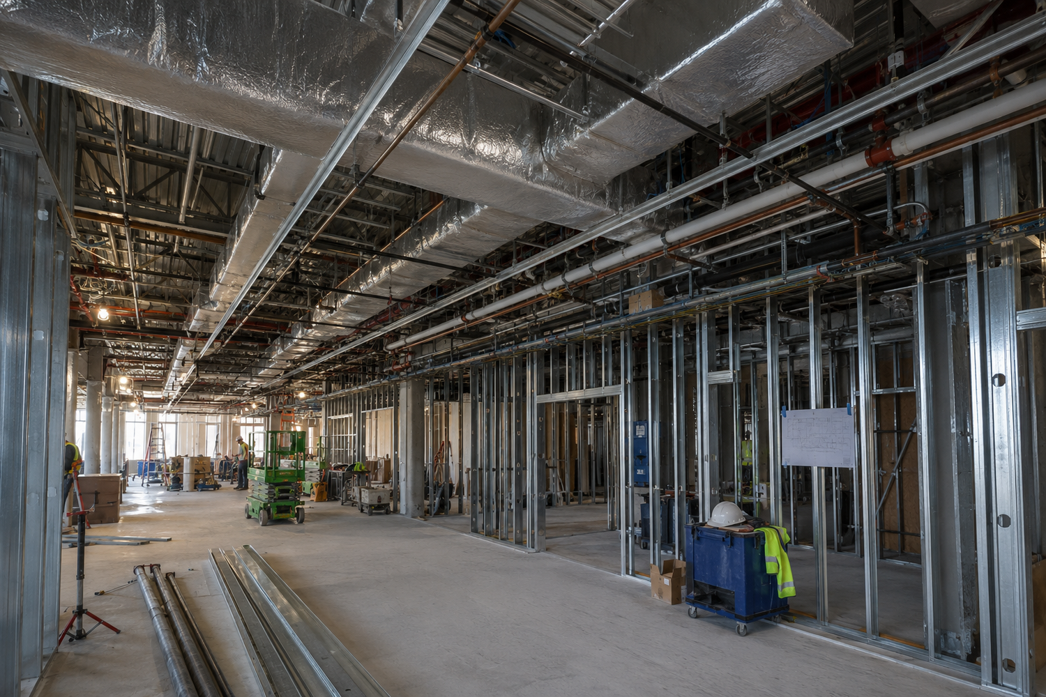 Specialty trade contractor on a commercial job